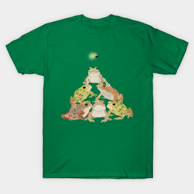 Toad Christmas Tree T-Shirt by ahadden